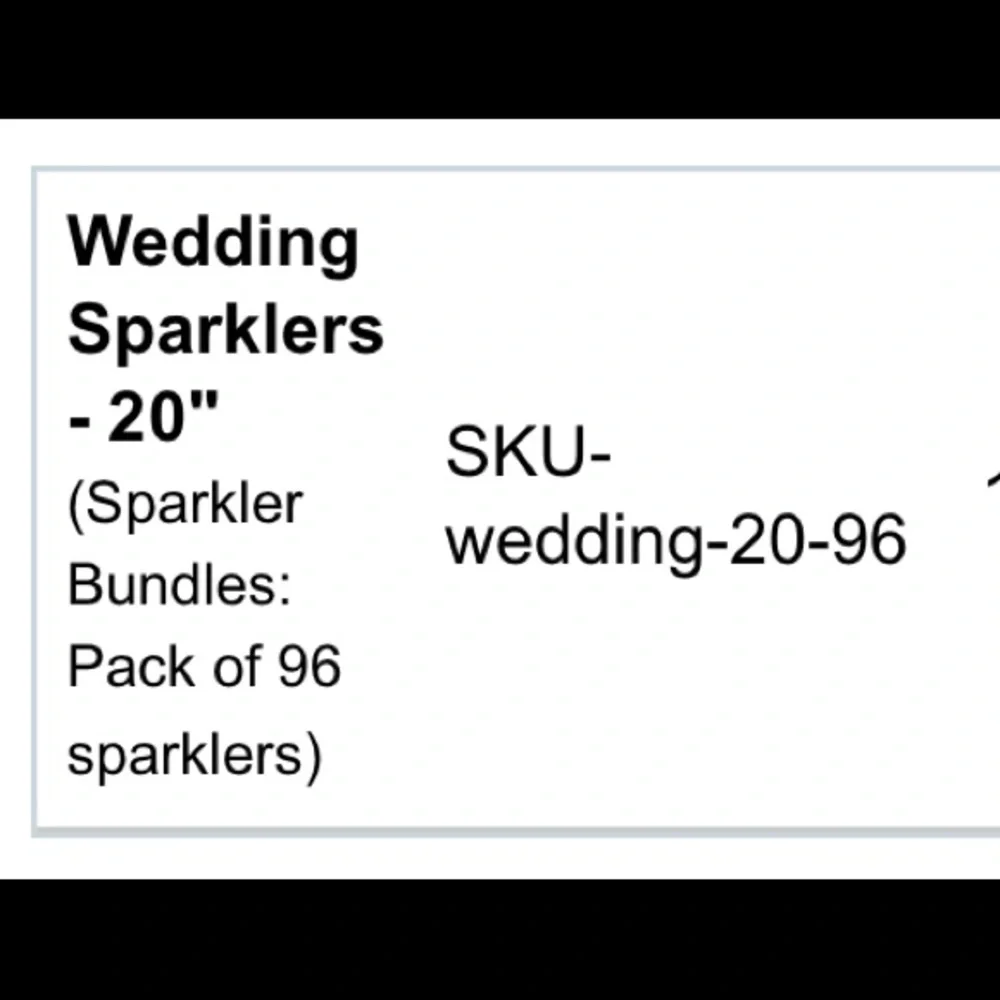 96-20” sparklers with bucket